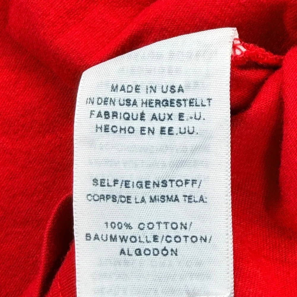 True Religion Graphic T-Shirt Mens XL Red 100% Cotton Made in USA Tonal Logo